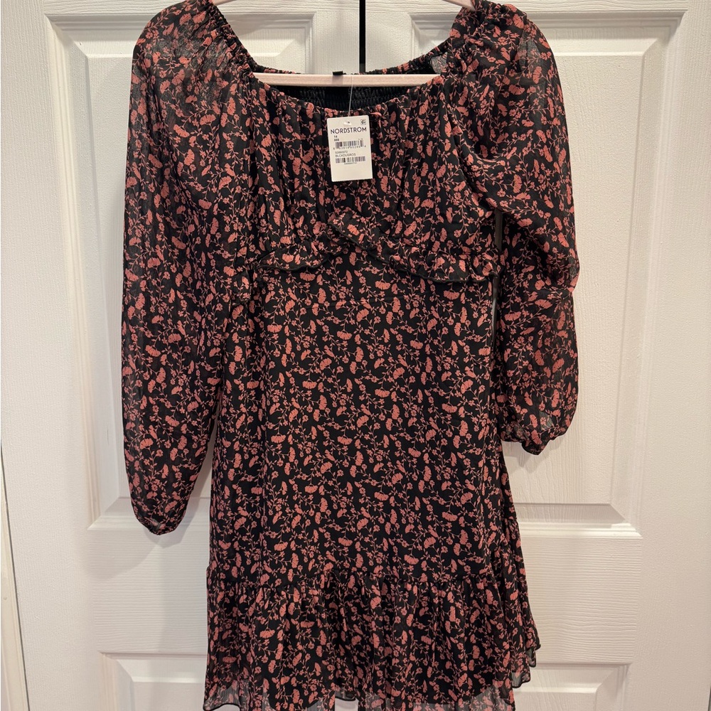 Nordstrom Floral Kids Dress - Black and Pink